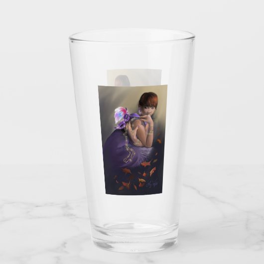 Herbstliche Glas-Tasse Glas (Vorderseite)