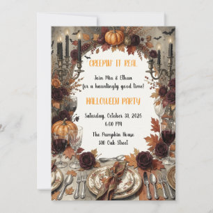 Herbstliche Gothic-Dinnerparty-Einladung Einladung