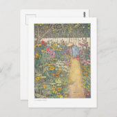 Herbstliche Grenz Vintag Garden Illustration Postkarte (Vorne/Hinten)