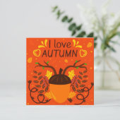 Herbstliche Grüße Flat Card (Stehend Vorderseite)