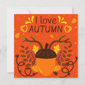 Herbstliche Grüße Flat Card (Vorderseite)