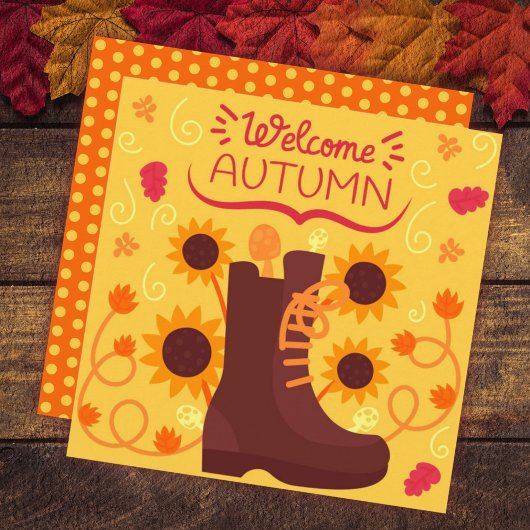 Herbstliche Grüße Flat Card