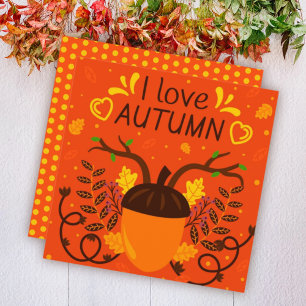 Herbstliche Grüße Flat Card