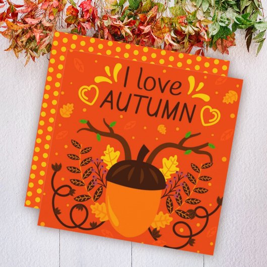 Herbstliche Grüße Flat Card
