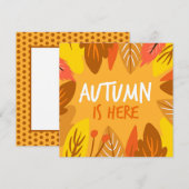 Herbstliche Grüßkarte (Vorne/Hinten)