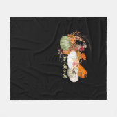Herbstliche Halloween-Design Angepasst Fleecedecke (Vorderseite (Horizontal))