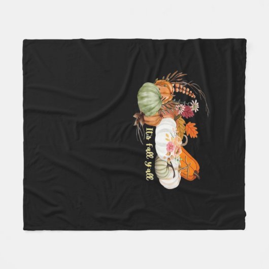 Herbstliche Halloween-Design Angepasst Fleecedecke (Vorderseite (Horizontal))