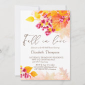 Herbstliche Herbstblätterung: Brautparty lädt ein, Einladung (Vorderseite)