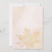 Herbstliche Herbstblätterung: Brautparty lädt ein, Einladung (Rückseite)