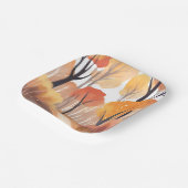 Herbstliche Herbstfoliage Wasserfarbe Gemalt Pappteller (Gewinkelt)