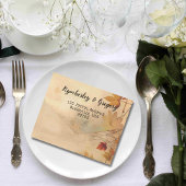 Herbstliche Herbstlaub Creme Background Foto QR Co All In One Einladung