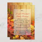 Herbstliche Herbstlaub Empfang nur Feier Einladung (Vorne/Hinten)
