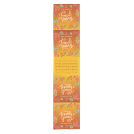 Herbstliche Herbstlaub Familienname Glückwunsch Th Kurzer Tischläufer