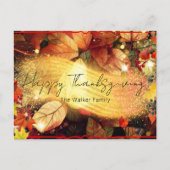 Herbstliche Herbstlaub glücklich Thanksgiving Feiertagspostkarte (Vorderseite)