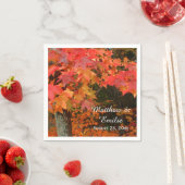 Herbstliche Herbstlaub Hochzeit von Napkins Serviette (Beispiel)