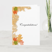 Herbstliche Herbstlaub Hochzeiten Glückwunsch