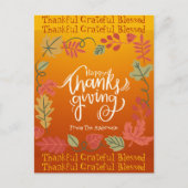 Herbstliche Herbstlaub Niedlich Modernes Glückspil Postkarte (Vorderseite)