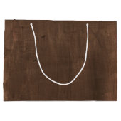 Herbstliche Herbstlaub Rustikale Hochzeit Große Geschenktüte (Rückseite)