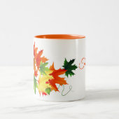 Herbstliche Herbstlaub Tasse dankbar (Mittel)