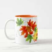 Herbstliche Herbstlaub Tasse dankbar (Links)