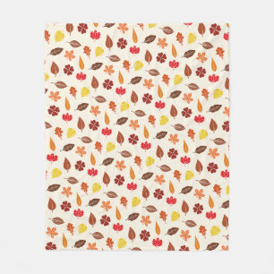 Herbstliche Herbstlaube auf Cremeuntergrund Fleecedecke