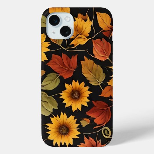 Herbstliche Herbstlaube Blume gebrannt orange Case-Mate iPhone Hülle (Rückseite)