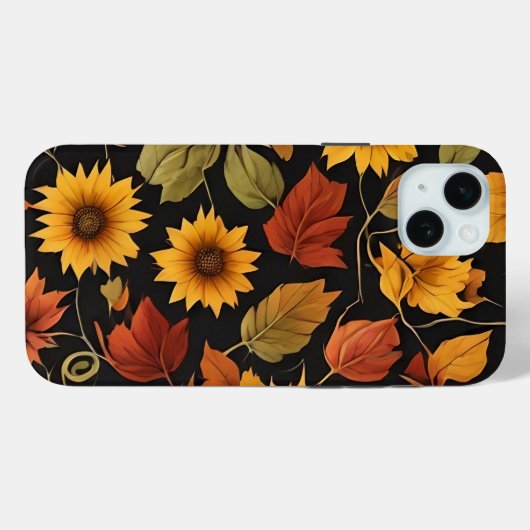 Herbstliche Herbstlaube Blume gebrannt orange Case-Mate iPhone Hülle (Rückseite (Horizontal))