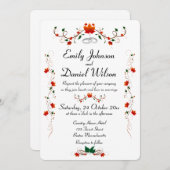 Herbstliche Herbstlaube Einladung Hochzeit (Vorne/Hinten)