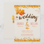 Herbstliche Herbstlaube Einladung zur Hochzeitsfei (Vorne/Hinten)