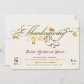 Herbstliche Herbstlaube Erntedank Abendessen Party Einladung (Vorderseite)