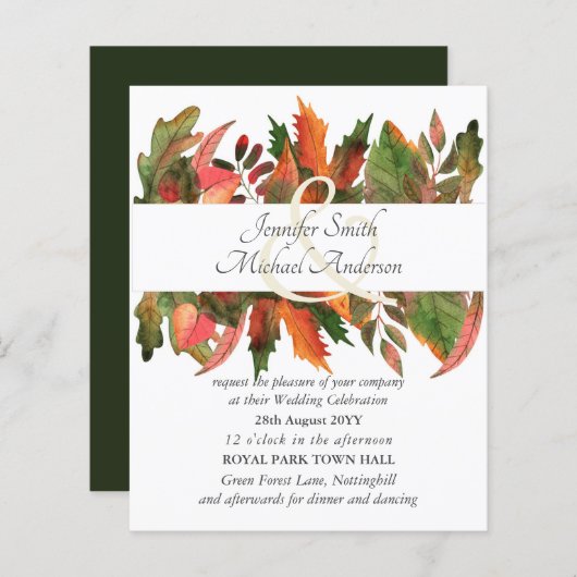 Herbstliche Herbstlaube Hochzeitsfeiern (Vorne/Hinten)