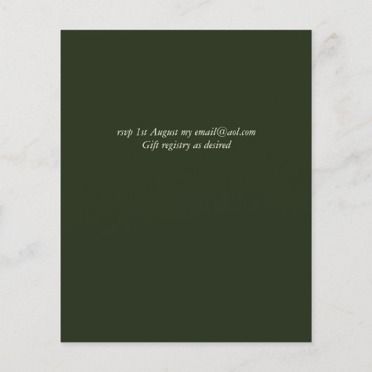 Herbstliche Herbstlaube Hochzeitsfeiern (Rückseite)