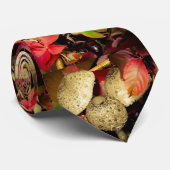 Herbstliche Herbstlaube, Kastanienpilze Foto Krawatte (Gerollt)