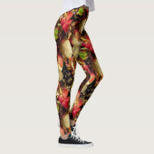 Herbstliche Herbstlaube, Kastanienpilze Foto Leggings (Rechts)