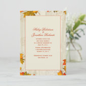 Herbstliche Herbstlaube nach Hochzeitsfeier Einladung (Stehend Vorderseite)