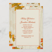 Herbstliche Herbstlaube nach Hochzeitsfeier Einladung (Vorne/Hinten)