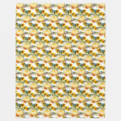 Herbstliche Herbstlaube Pumpkin und Sonnenblume Ge Fleecedecke (Vorderseite)