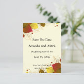 Herbstliche Herbstlaube Save the Date Ankündigungspostkarte (Stehend Vorderseite)