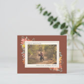 Herbstliche Herbstlaube Terracotta Wedding Foto Save The Date (Stehend Vorderseite)