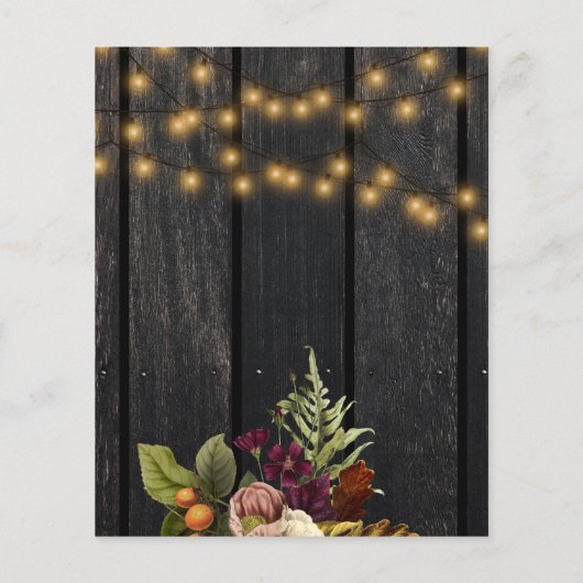 Herbstliche Herbsttagung der Baby-Dusche Flyer (Hinten)