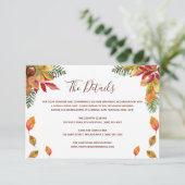 Herbstliche Herbstwoche Herbst Details einfügen Ka Begleitkarte (Stehend Vorderseite)