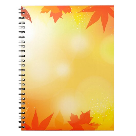 Herbstliche Hintergrundfarbe bukee fallen Natur Notizblock (Vorderseite)
