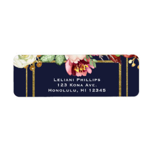Herbstliche Hochzeit Blau & Gold Chic Fette Floral