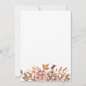 Herbstliche Hochzeit der Wasserfarben Einladung (Rückseite)