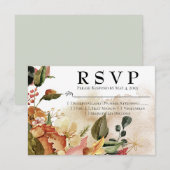 Herbstliche Hochzeit der Wasserfarben RSVP Karte (Vorne/Hinten)