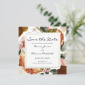 Herbstliche Hochzeit der Wasserfarben Save The Date (Stehend Vorderseite)