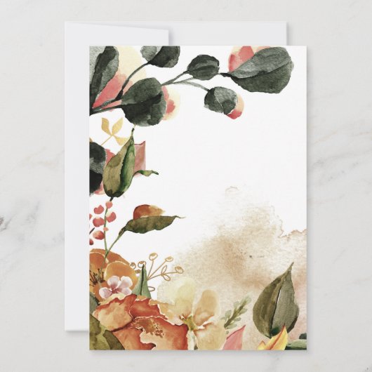 Herbstliche Hochzeit Einladung (Rückseite)