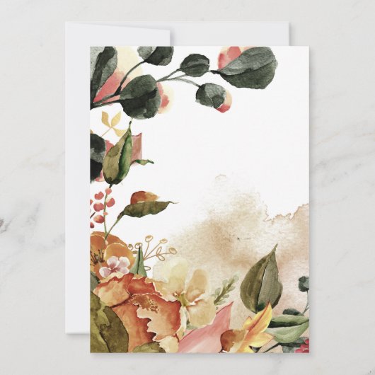 Herbstliche Hochzeit Einladung (Rückseite)