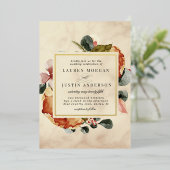Herbstliche Hochzeit Folieneinladung (Stehend vorne)