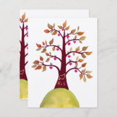 Herbstliche Hochzeit Herbst Liebe Herzstück Einladung (Vorne/Hinten)